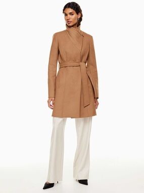 Babaton Camel Wrap Belted Trench Coat - The Connor Coat